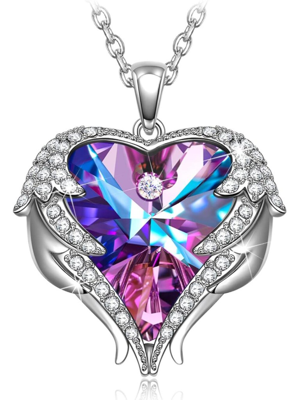 Angel Wings Heart Necklaces For Women, Birthday Anniversay Christmas Gifts For M